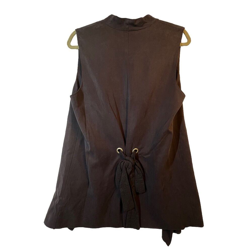 Elevenses Vest Size L Blue Wool Blend Open Front Anthropologie - Picture 3 of 8